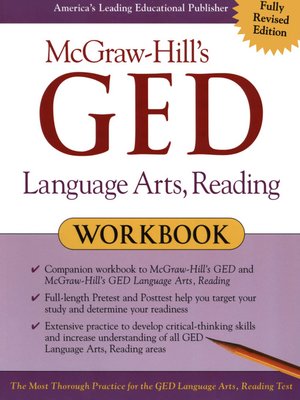 cover image of McGraw-Hill's GED Language Arts, Reading Workbook